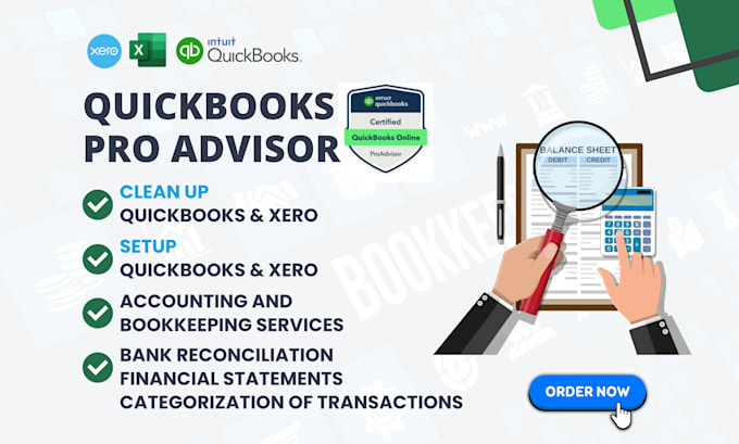 Gig Preview - Be your quickbooks online bookkeeper