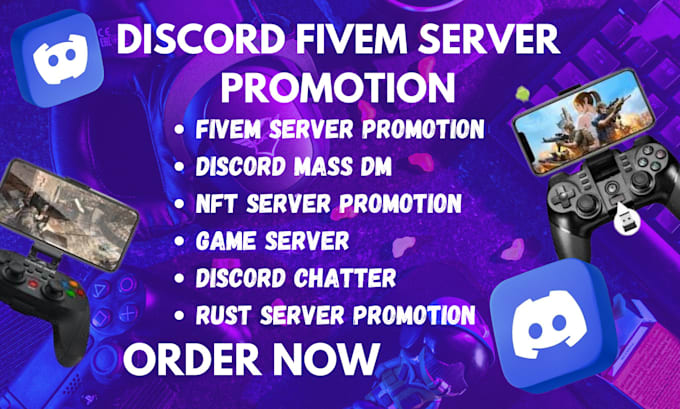 Gig Preview - Do discord mass dm, rust server promotion, fivem, dayz, roblox, game server