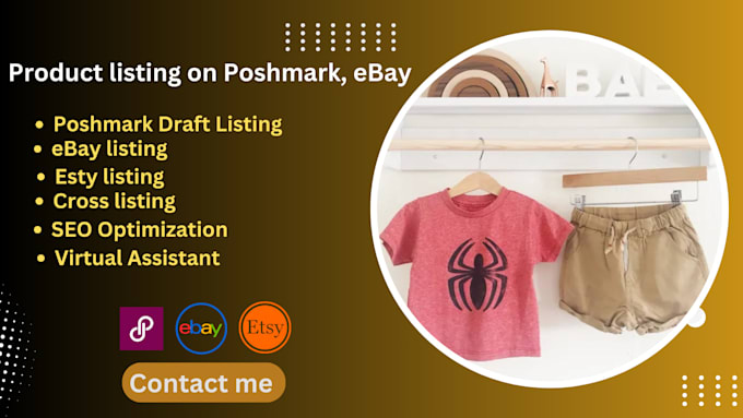 Gig Preview - Draft product listing on ebay, grailed, etsy poshmark closet