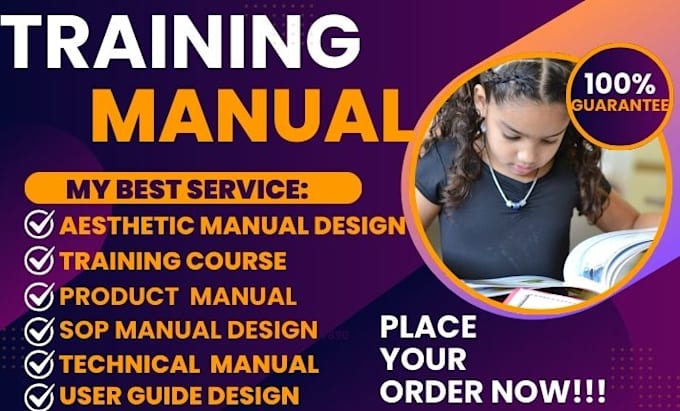 Gig Preview - Create training manual, product manual, training course,sop, product description