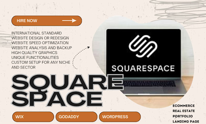 Gig Preview - Squarespace website design wix website redesign wordpress real estate design idx