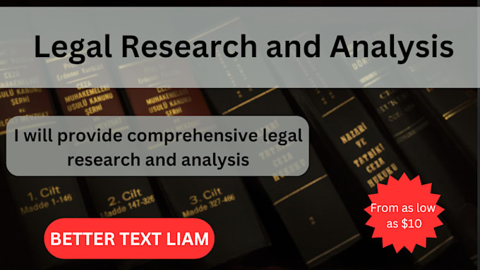 Bestseller - conduct in depth legal research and analysis