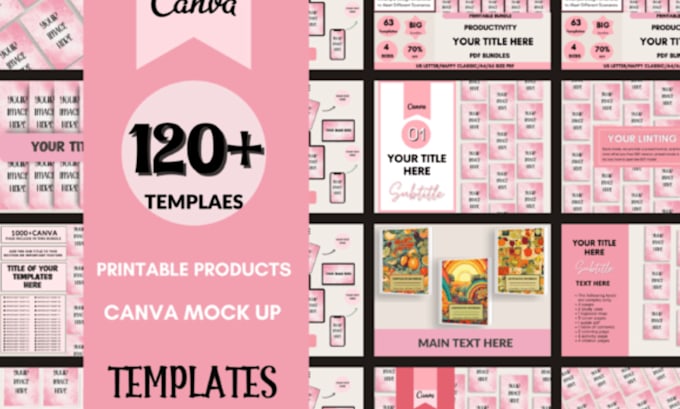 Gig Preview - Design canva ebook, canva templates, etsy digital products seo, product mockup