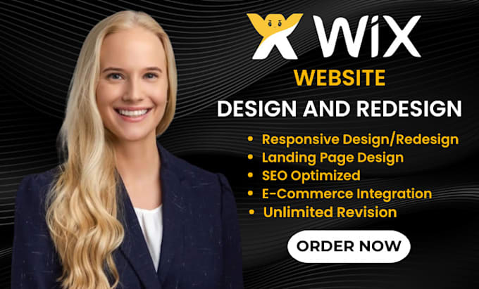 Gig Preview - Wix website design, wix website redesign, wix website, wix ecommerce, design wix