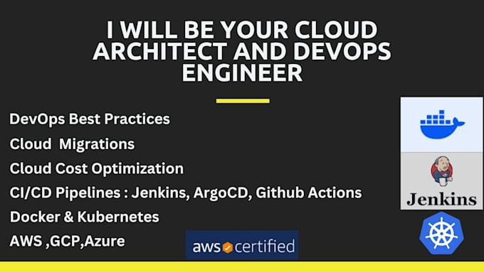 Gig Preview - Be your certified aws solution architect and devops engineer