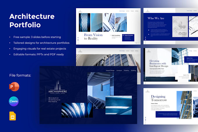 Gig Preview - Design architecture portfolio, real estate, hotel and apartment pitch deck