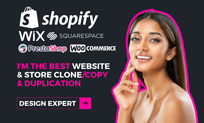 Gig Preview - Clone shopify store clone wix website clone squarespace clone prestashop