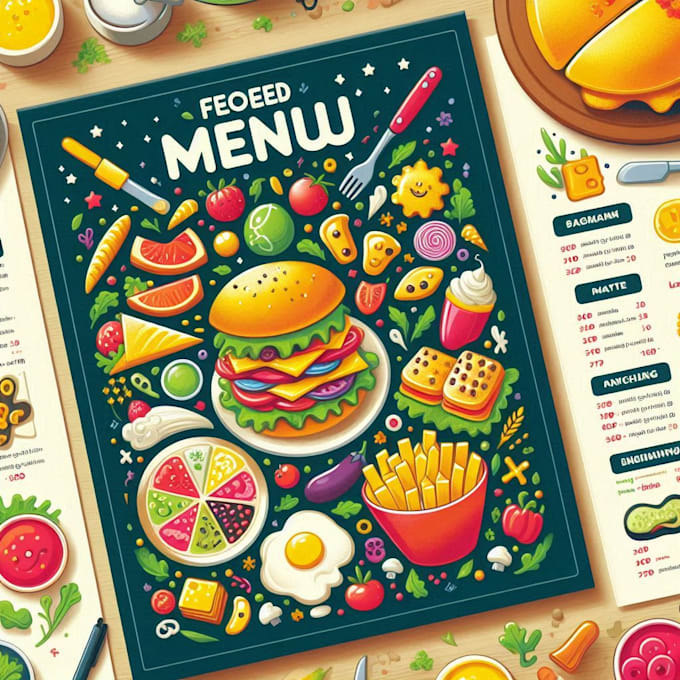 Gig Preview - Make food menu ,restaurant menu design,