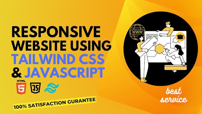 Bestseller - create responsive website using tailwind css and javascript from figma psd ppt