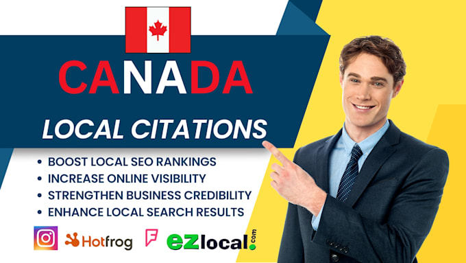 Gig Preview - Do 500 canada local citations directories local SEO