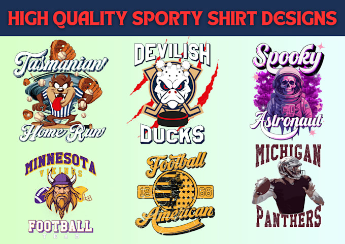 Gig Preview - Design creative and custom sports t shirt for you