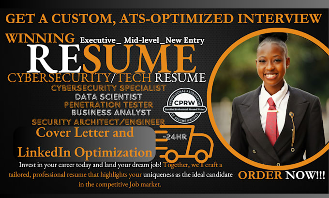 Gig Preview - Create tailored, ats optimized resumes for cybersecurity experts