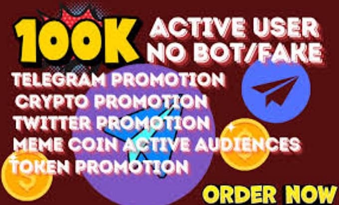 Gig Preview - Crypto twitter promotion, telegram promotion, telegram presales, telegram