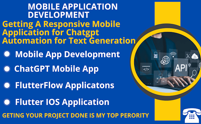 Gig Preview - Do chatgpt flutterflow mobile app development, ai chatgpt ios android mobile app