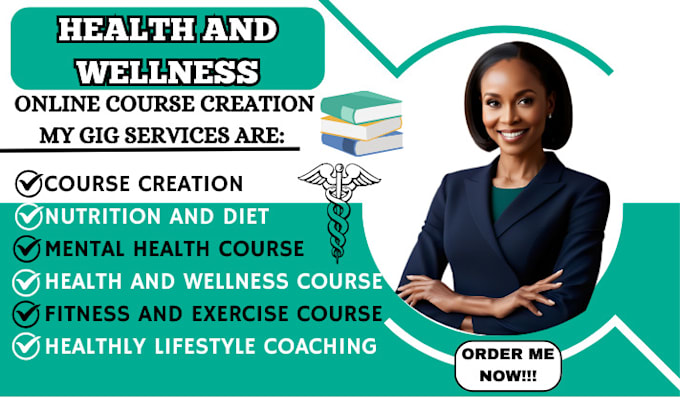 Gig Preview - Do health course online course content health be your health and wellness course