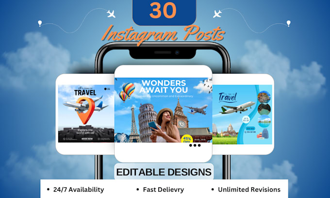 Gig Preview - Create 30 days instagram posts and social media content