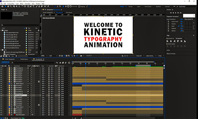 Gig Preview - Create kinetic typography animated video