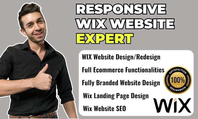 Gig Preview - Wix website design, wix website redesign, wix studio design wix website redesign