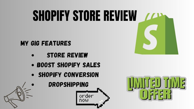 Gig Preview - Review your shopify store and boost shopify sales