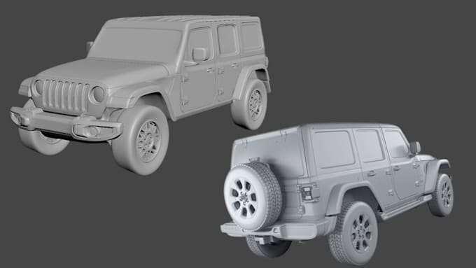 Gig Preview - Do 3d car modeling, 3d vehicle, 3d rendering, blender 3d, 3d model for printing