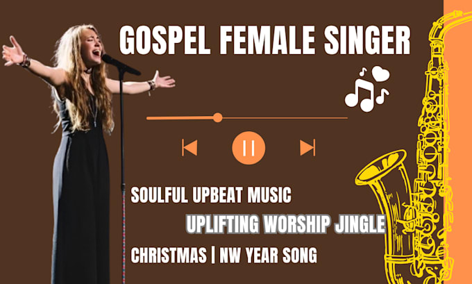 Gig Preview - Be your gospel female singer, christian soulful songwriter worship jingles song