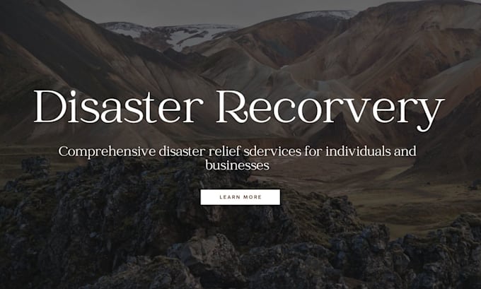 Gig Preview - Do disaster recovery website, hurricane website design public adjuster website