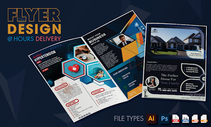 Gig Preview - Design medical and dental, real estate business flyers