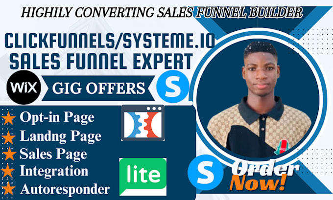 Gig Preview - Build clickfunnels sales funnel,  clickfunnels landing page, clickfunnel expert