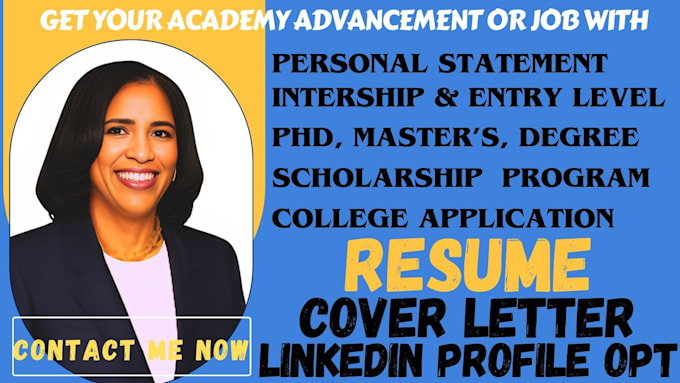 Gig Preview - Write your admission cv for mba, masters, doctorate, graduates student resume