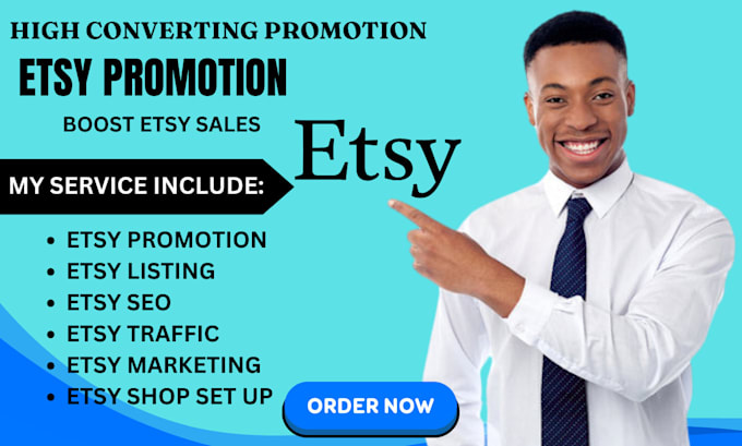 Gig Preview - Etsy shop promotion etsy shop setup to boost etsy sales etsy traffic SEO