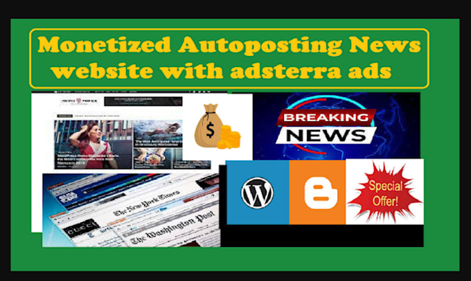 Gig Preview - Create and automatic news website adsterra monetized