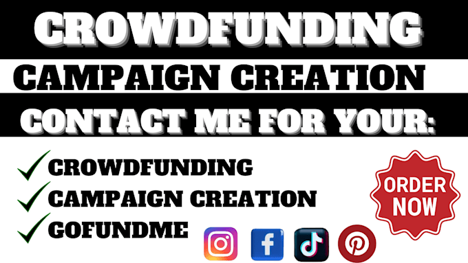 Gig Preview - Crowdfunding campaign creation promote your indiegogo gofundme kickstarter