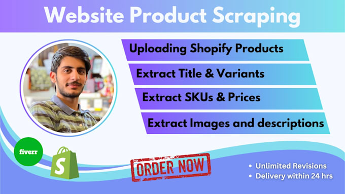 Gig Preview - Expertly list and scrape shopify products with accurate data