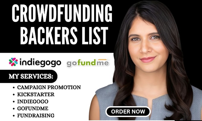 Gig Preview - Generate crowdfunding campaign backers list for kickstarter indiegogo gofundme