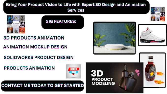 Bestseller - sketchy 3d model product design 3d product animation mockup design solidwork ugc