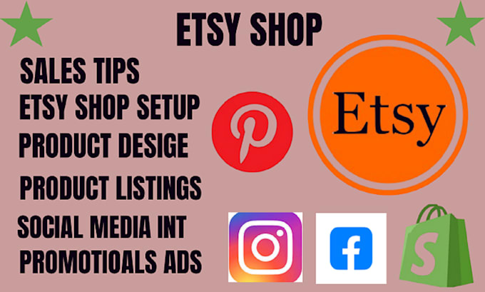 Gig Preview - Do etsy shop promotion sales seo prlnt on demand etsy listing digital products