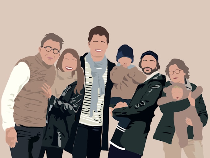 Gig Preview - Create a beautiful illustration for your loved ones to capture shared memories