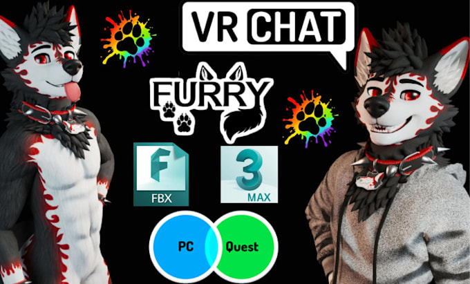 Gig Preview - Custom 3d vrchat avatar, vr character, vrc avatar, vtuber model, furry avatar