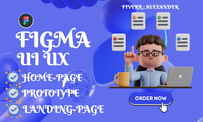 Gig Preview - Design figma homepage, landing page design and prototyping