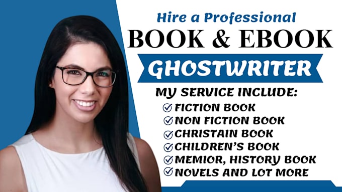 Gig Preview - Be your ghostwriter, fiction and non fiction, romance, fantasy, childrens book