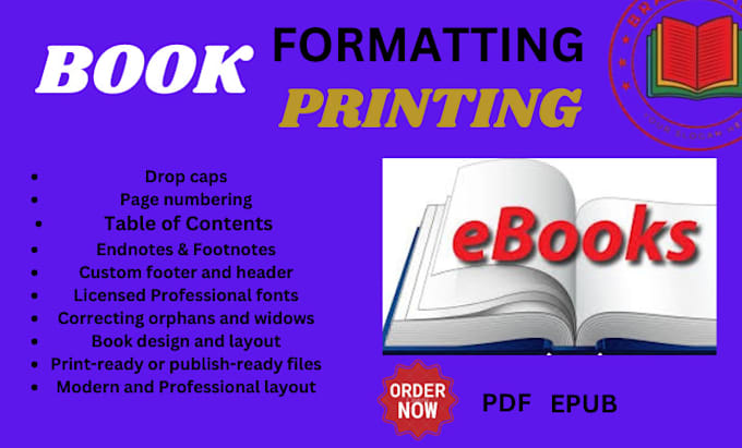 Gig Preview - Do book formatting, editing for amazon KDP in  microsoft word