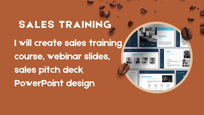 Gig Preview - Create sales training course, webinar slides, sales pitch deck powerpoint design