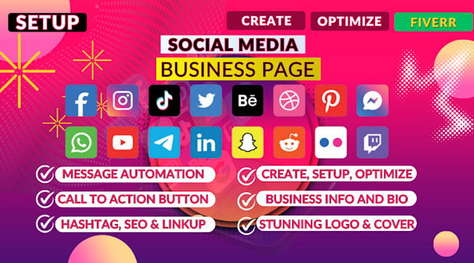 Bestseller - create social media accounts, setup, and optimize facebook page