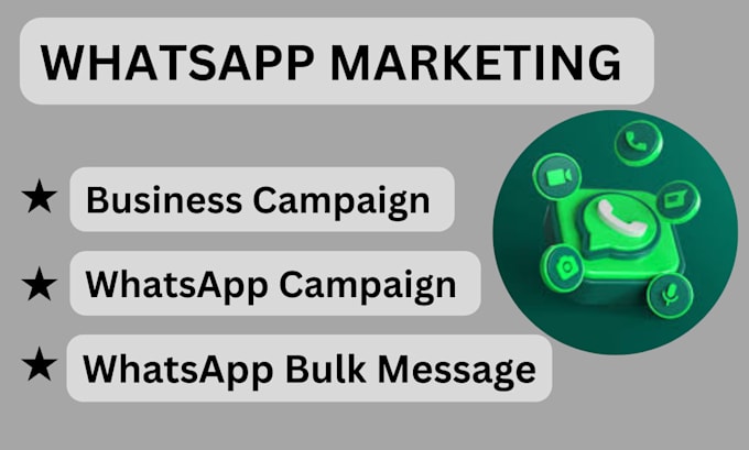 Gig Preview - Send personalized whatsapp bulk messages whatsapp marketing business campaign