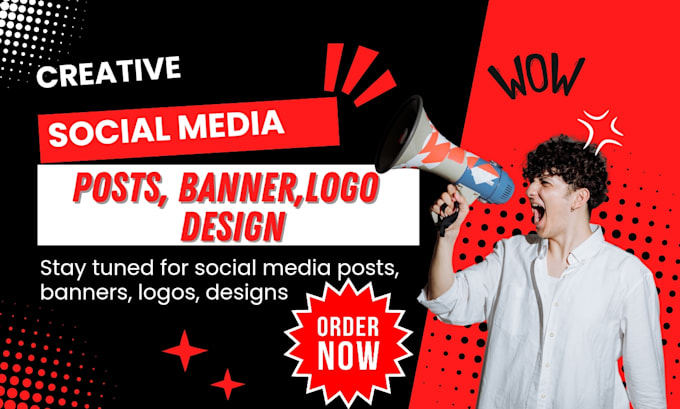 Gig Preview - Design social media posts, create specialist banners and logo designs