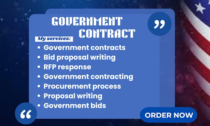 Gig Preview - Create winning bid proposal, research and rfp response for government contracts