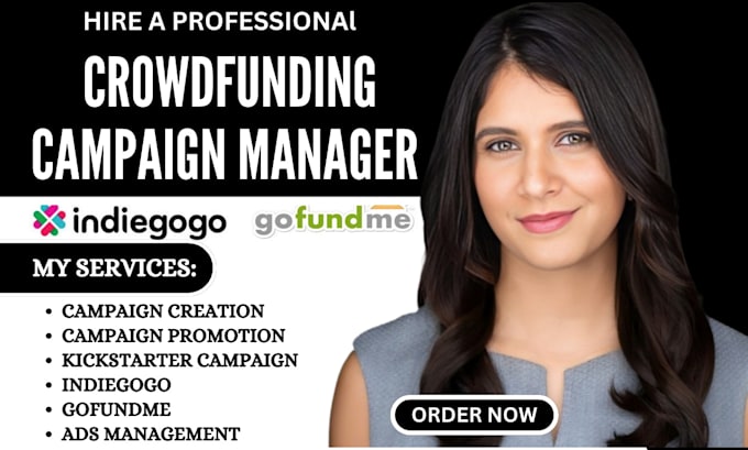 Bestseller - be your campaign manager crowdfunding kickstarter indiegogo  gofundme campaign