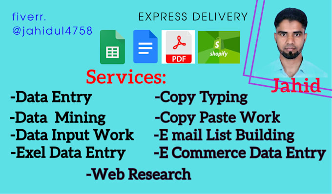 Bestseller - do data entry, data mining, e commerce data entry and web research