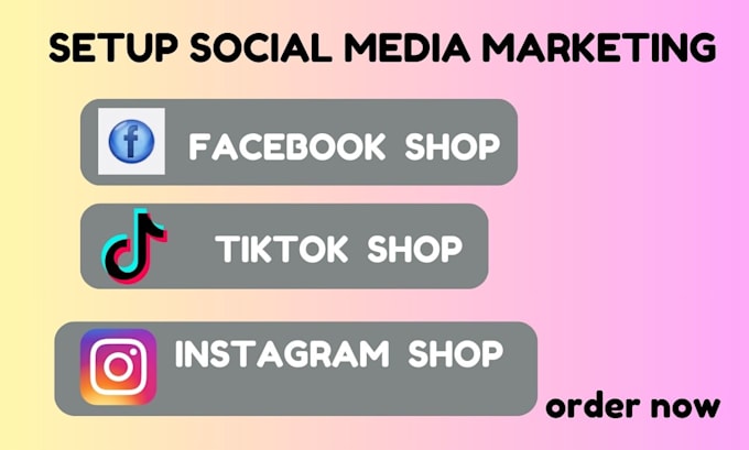 Gig Preview - Setup facebook shop instagram shop tiktok shop manage social media ads campaign