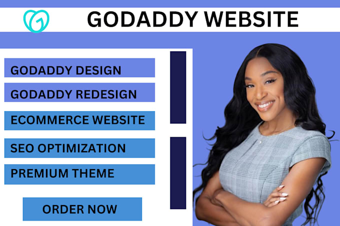 Gig Preview - Do godaddy website design godaddy website redesign develop godaddy website